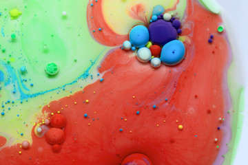 Abstract background from acrylic paints and oil