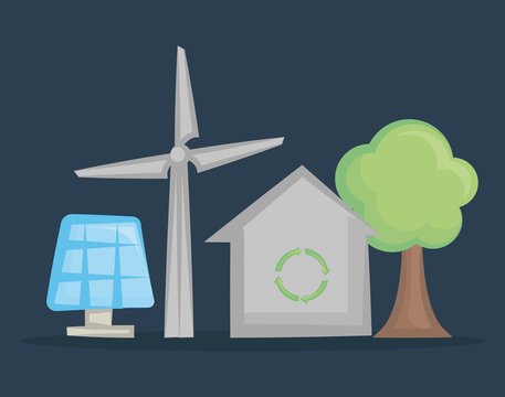 save the world and clean energy concept design