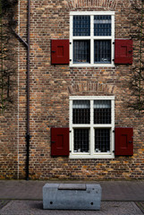 White windows with shutters