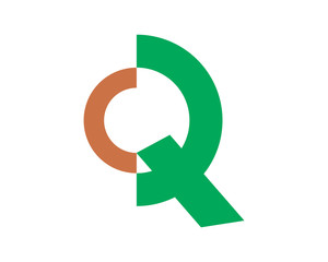 abstract alphabet Q typography typeset font image vector icon symbol