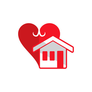 House Love Logo Icon Design