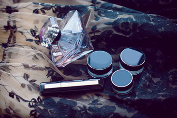 Bright spring ideas for make-up. Accessories and cosmetics for women, beauty and facial and body care. Beauty in every day and moment 