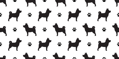 Dog Seamless pattern vector dog paw isolated wallpaper background