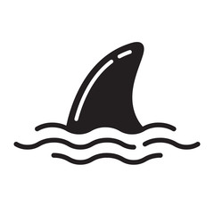 Shark fin dolphin vector icon logo illustration cartoon design