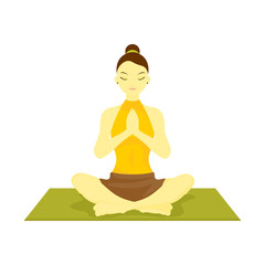 Lotus Prayer Pose Yoga Meditation