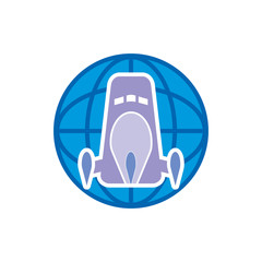 Rocket World Logo Icon Design