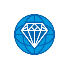 Diamond World Logo Icon Design