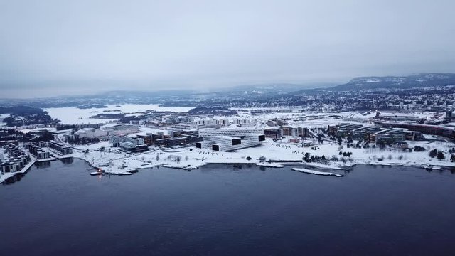 Point of interest shot of Fornebu and Office area near Lysaker, Norway