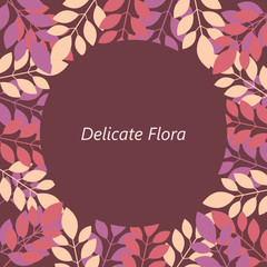 Fototapeta premium Greeting card. Delicate Flora. Vector.