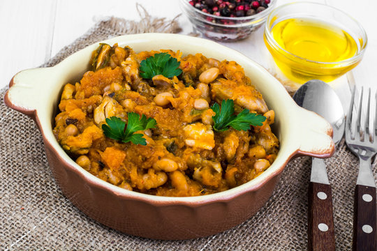 Cassoulet of beans and vegetables