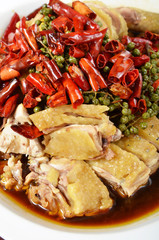   Chinese food- chicken in black bean sauce     