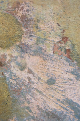 Cracked and peeling paint old wall background. Classic grunge texture.