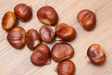 edible chestnut on the table