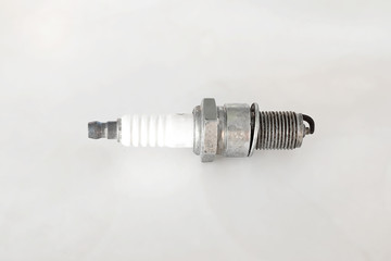 The spark plugs have been placed on a white background.