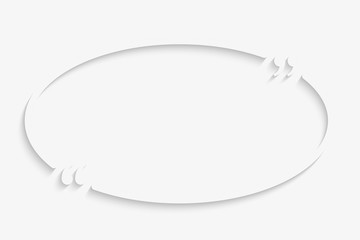 Vector Quote Oval. Empty. Quote Form. Bracket.