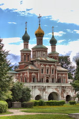 Fototapeta na wymiar Dormition Church in Novodevichy. Moscow, Russia