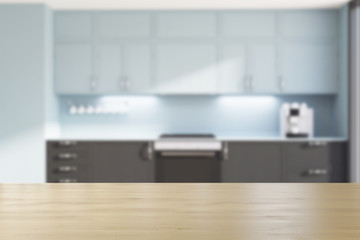 Gray and black original kitchen idea blur