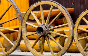 old wooden wheels