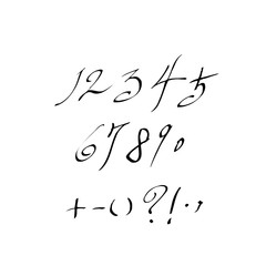 벡터 문자 / 손으로 쓴 글씨체