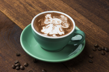 angel coffee art latte