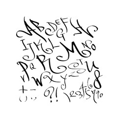 벡터 문자 / 손으로 쓴 글씨체