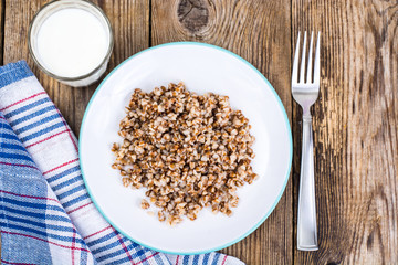 Buckwheat porridge, foods carbohydrates