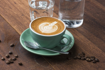 coffee cup latte art