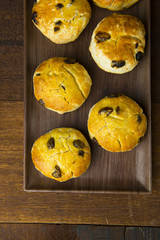 scones with background cafe