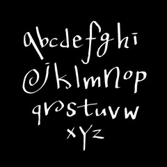 Obraz premium 벡터 문자 / 손으로 쓴 글씨체