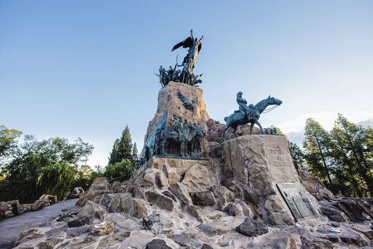 Cerro de la Gloria monument in Mendoza, Argentina.