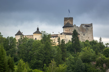 Fototapeta na wymiar Medieval Niedzica Castle at Czorsztyn Lake in Poland