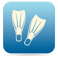 Diving flippers icon