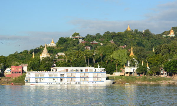 Irrawaddy river at Sagaing. Myanmar