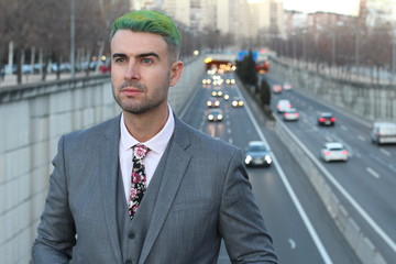 Fototapeta premium The trendiest businessman in the world