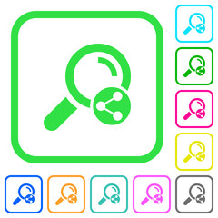 Share search vivid colored flat icons