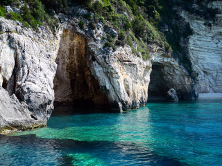 Fototapeta na wymiar Corfu island blue caves