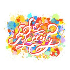 See beauty word hand lettering