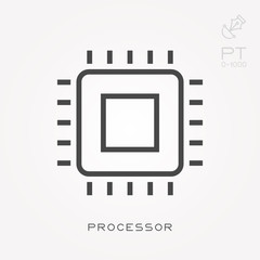 Line icon processor