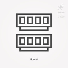 Line icon RAM