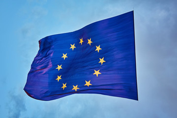 The world's largest flag of the European Union in the sky