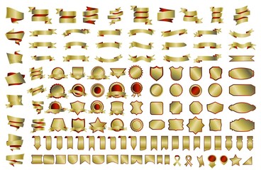 Vorlagenset mit Wappen und Bannern