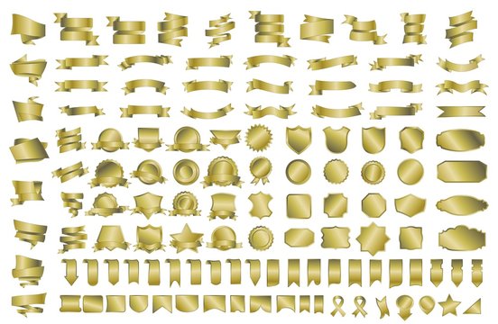 Vorlagenset mit Wappen und Bannern