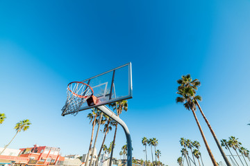 Basketball hoop in Venice Beach