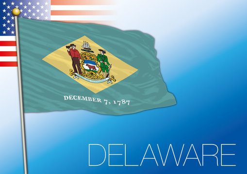 Delaware federal state flag, United States
