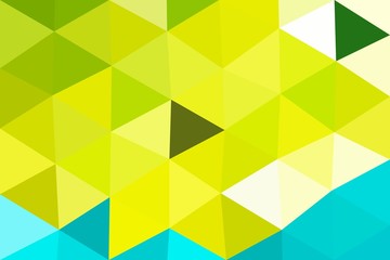 Yellow blue low polygonal background vector