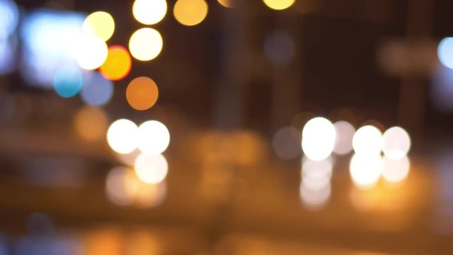 Nightlife City With bokeh Lights