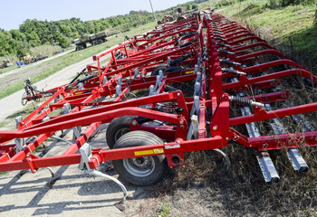 Soil disintegrator, deep loosener on the trailer.