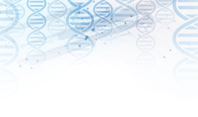 dna and medical and technology background. futuristic molecule structure presentation