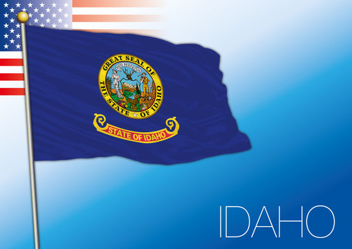 Idaho federal state flag, United States

