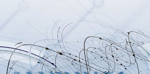 dna and medical and technology background. futuristic molecule structure presentation